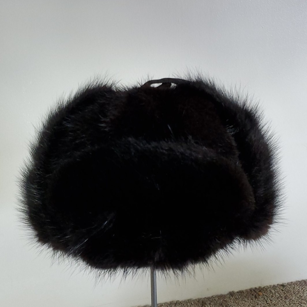 Brown Muskrat Fur Trooper Hat